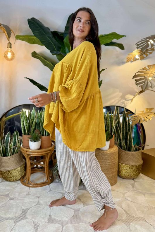 Made in Italy Santos Artist Smock Ochre /10 =